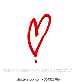Hand drawn heart illustration - vector