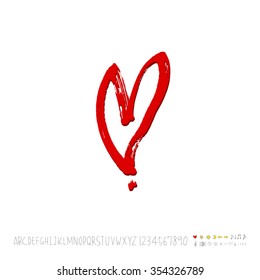 Hand drawn heart illustration - vector