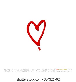 Hand drawn heart illustration - vector