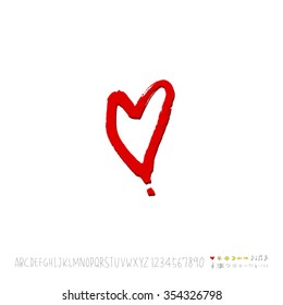 Hand drawn heart illustration - vector