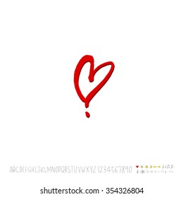 Hand drawn heart illustration - vector