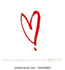 Hand drawn heart illustration - vector