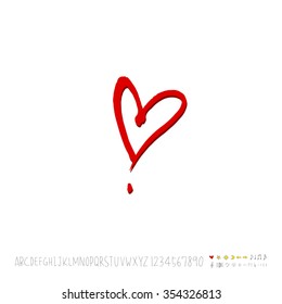 Hand drawn heart illustration - vector