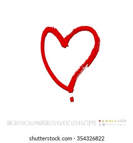 Hand drawn heart illustration - vector