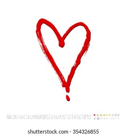 Hand drawn heart illustration - vector