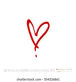Hand drawn heart illustration - vector