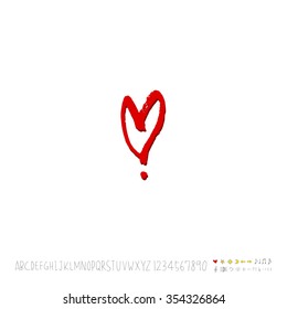 Hand drawn heart illustration - vector