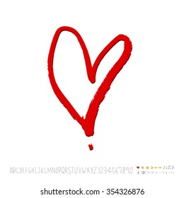 Hand drawn heart illustration - vector