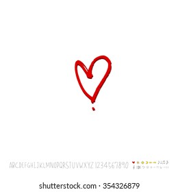 Hand drawn heart illustration - vector