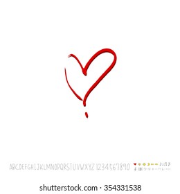 Hand drawn heart illustration - vector