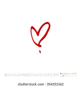 Hand drawn heart illustration - vector