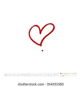 Hand drawn heart illustration - vector