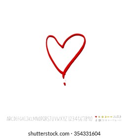 Hand drawn heart illustration - vector
