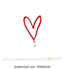 Hand drawn heart illustration - vector