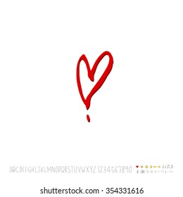 Hand drawn heart illustration - vector