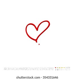 Hand drawn heart illustration - vector