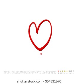 Hand drawn heart illustration - vector
