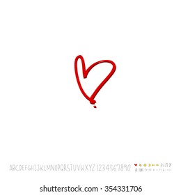 Hand drawn heart illustration - vector