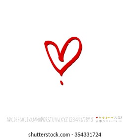 Hand drawn heart illustration - vector