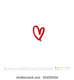 Hand drawn heart illustration - vector