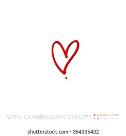 Hand drawn heart illustration - vector