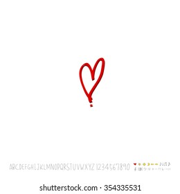Hand drawn heart illustration - vector