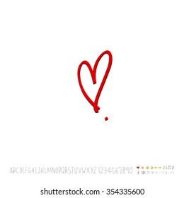 Hand drawn heart illustration - vector