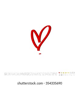 Hand drawn heart illustration - vector