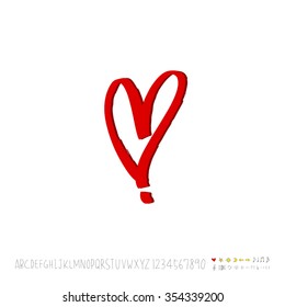 Hand drawn heart illustration - vector