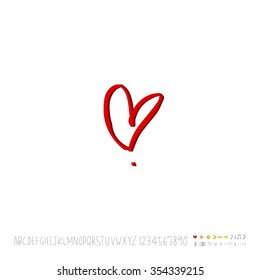 Hand drawn heart illustration - vector