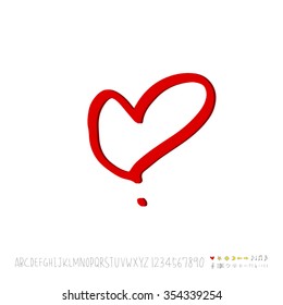 Hand drawn heart illustration - vector