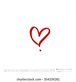 Hand drawn heart illustration - vector