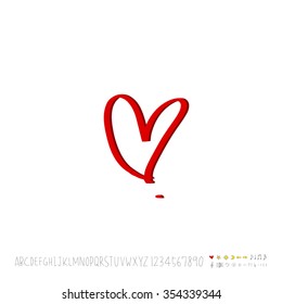 Hand drawn heart illustration - vector