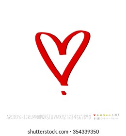 Hand drawn heart illustration - vector