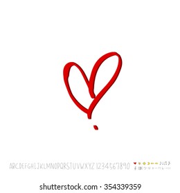 Hand drawn heart illustration - vector