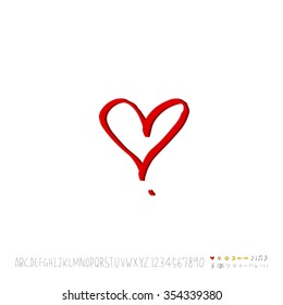 Hand drawn heart illustration - vector
