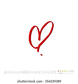 Hand drawn heart illustration - vector