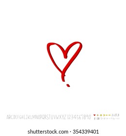 Hand drawn heart illustration - vector
