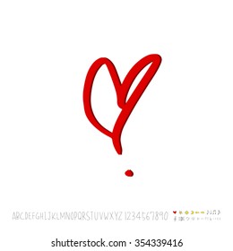 Hand drawn heart illustration - vector