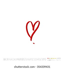 Hand drawn heart illustration - vector