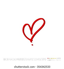 Hand drawn heart illustration - vector
