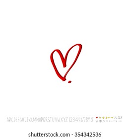 Hand drawn heart illustration - vector