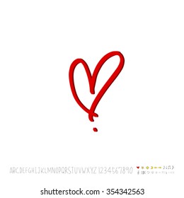 Hand drawn heart illustration - vector
