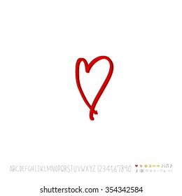 Hand drawn heart illustration - vector
