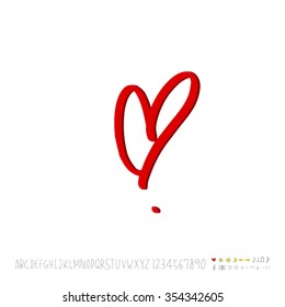 Hand drawn heart illustration - vector