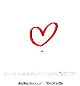 Hand drawn heart illustration - vector