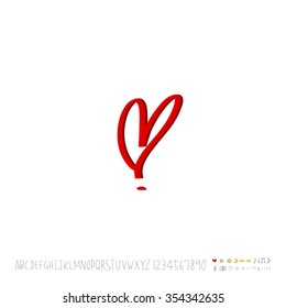 Hand drawn heart illustration - vector