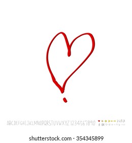 Hand drawn heart illustration - vector