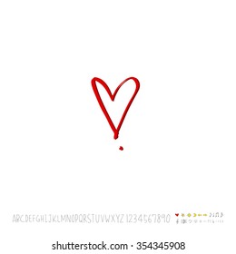Hand drawn heart illustration - vector