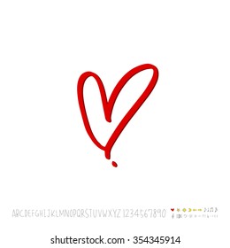 Hand drawn heart illustration - vector